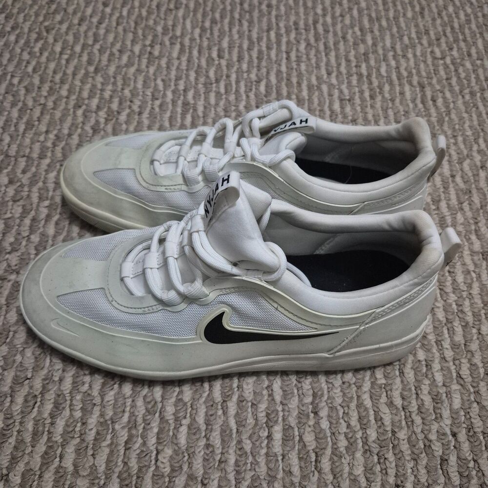 Nike SB Nyjah Free 2 Summit White Men Size 7 Skate Shoes BV2078-100 EUC - Picture 5 of 7
